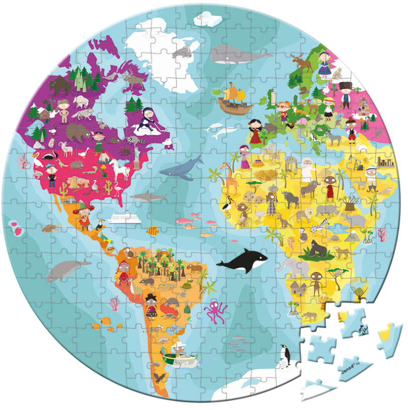 Janod Reversible Blue Planet Puzzle 208pc