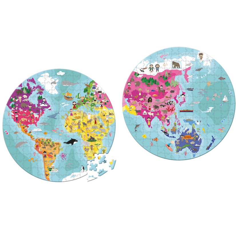 Janod Reversible Blue Planet Puzzle 208pc