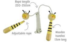 Load image into Gallery viewer, Buzzy Days Bee Wooden Adjustable Skipping Rope
