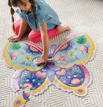 Load image into Gallery viewer, Peaceable Kingdom Butterfly Floor Puzzle 53pc

