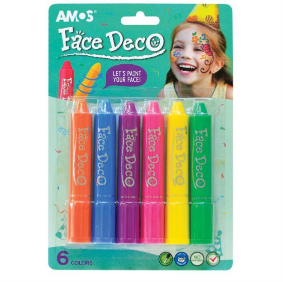 Amos Face Deco 6 Pack Art and Craft