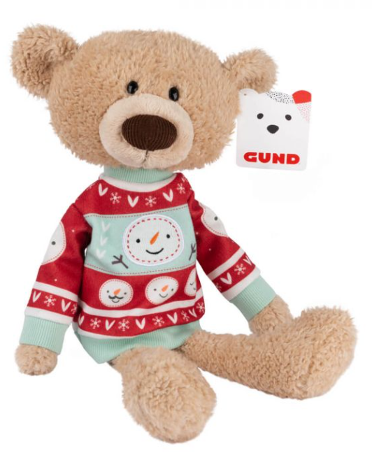 Gund Bear ToothPick 38cm Christmas Sweater Plush Toys