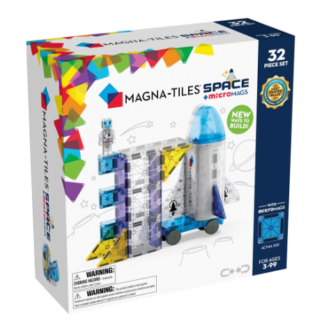 Magna Tiles Space & MicroMAGS 32pc Set magnetic blocks