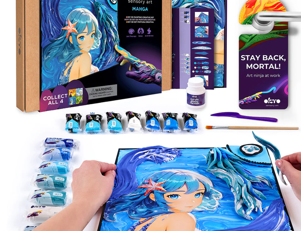 Okto Sensory Art DIY 3D Painting Manga WATER 30cm  x 40cm