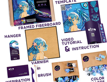 Load image into Gallery viewer, Okto Sensory Art DIY 3D Painting Manga WATER 30x40cm
