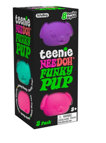 Schylling Teenie Nee Doh Funky Pups 3 Pack Sensory Needs