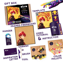 Load image into Gallery viewer, Okto Sensory Art DIY 3D Painting Manga FIRE 30x40cm
