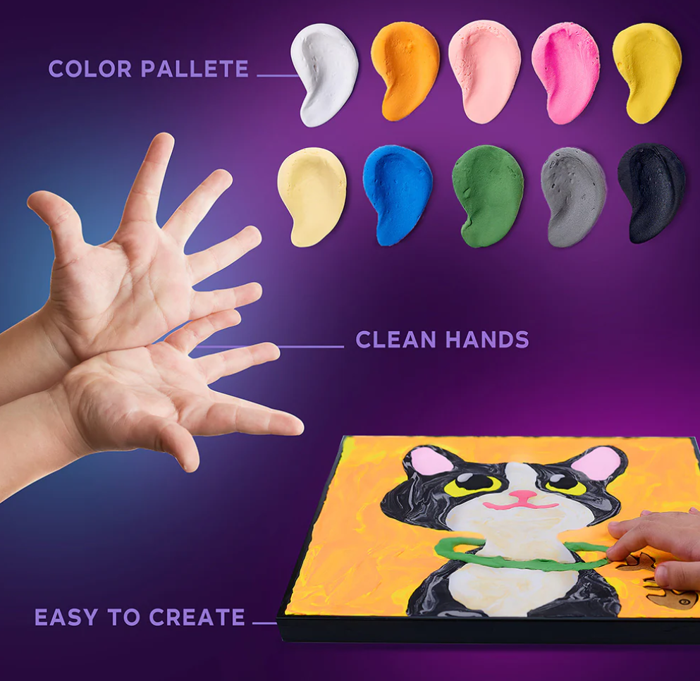 Okto Sensory Art CAT Colouring With Clay 29cm x 29cm