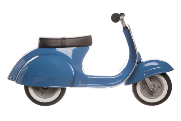 Amboss Toys Primo Classic Ride On Vespa Blue Balance Bike