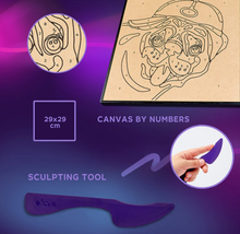 Load image into Gallery viewer, Okto Sensory Art PUG Colouring with Clay 29cmx29cm
