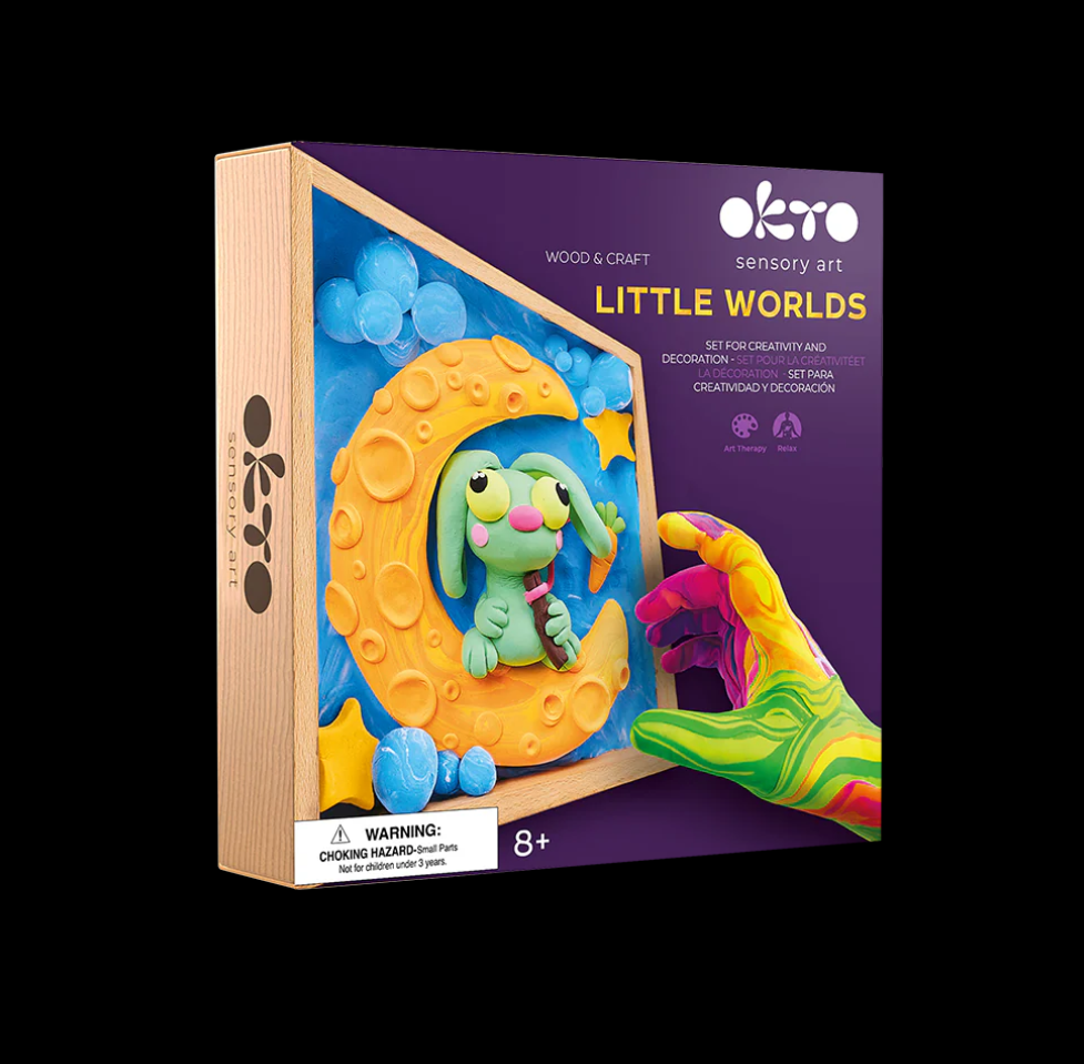 Okto Sensory Art Wood & Craft Little Worlds BUNNY MOON