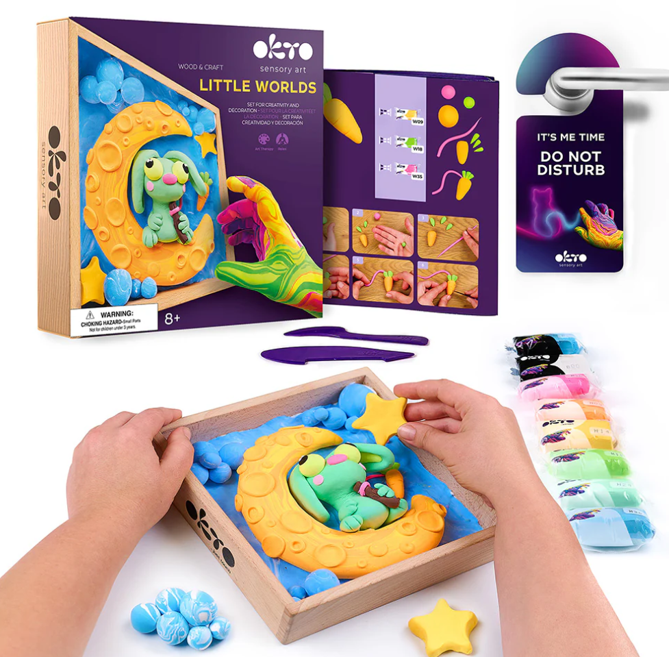 Okto Sensory Art Wood & Craft Little Worlds BUNNY MOON