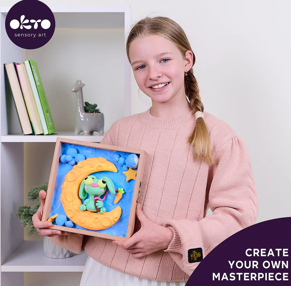 Okto Sensory Art Wood & Craft Little Worlds BUNNY MOON