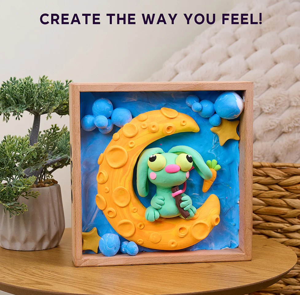 Okto Sensory Art Wood & Craft Little Worlds BUNNY MOON