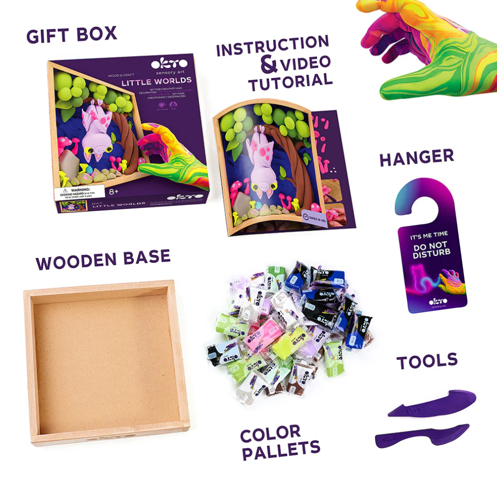 Okto Sensory Art Wood & Craft Little Worlds BAT