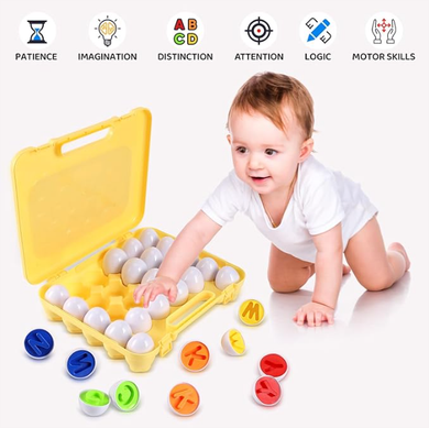 Matching Eggs Carton Alphabet 26pc Learning Aid