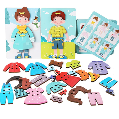 Threading People & Clothing Set Learning Aid