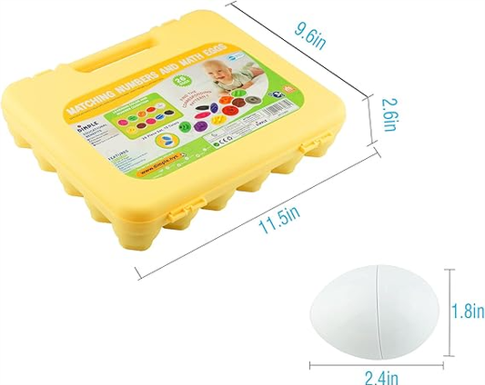 Matching Eggs Carton Numbers 26pc Learning Aid