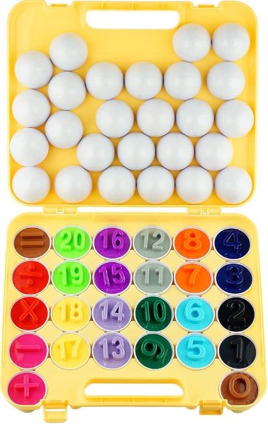 Matching Eggs Carton Numbers 26pc Learning Aid