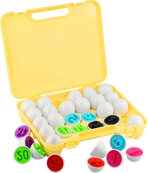 Matching Eggs Carton Numbers 26pc Learning Aid