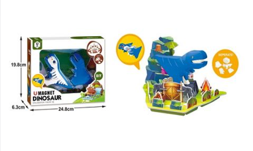 Magnetic Dinosaur Playset T-Rex magnetic toy