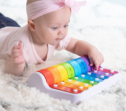Fat Brain Toys Rock 'N Roller Piano Baby Activity Toys
