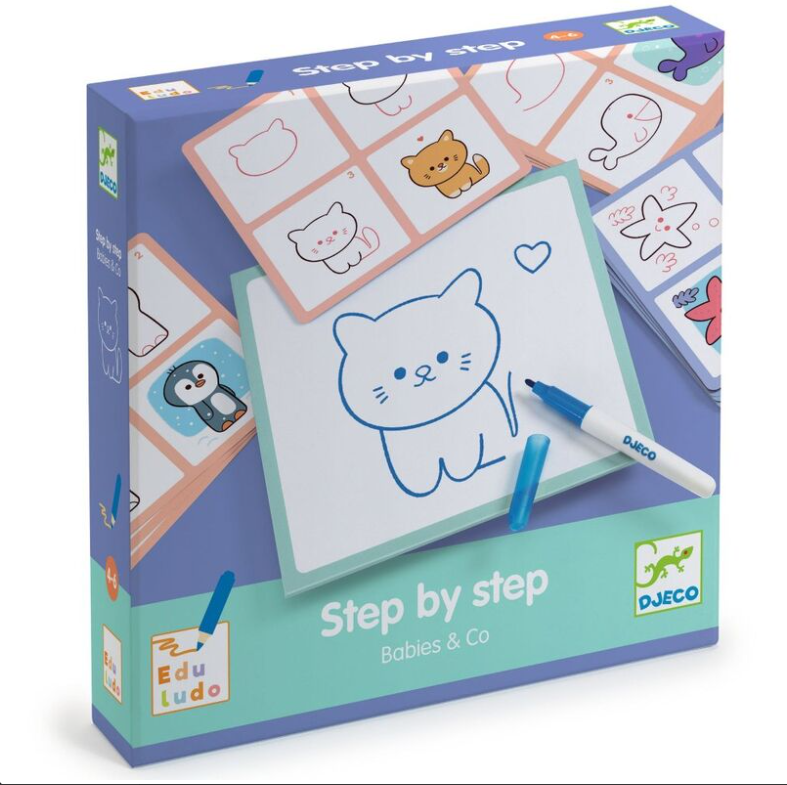 Djeco Step by Step Babies & Co Animals Learn To Draw