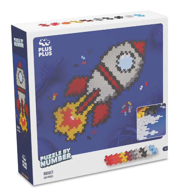 Plus-Plus Puzzle By Number Rocket 500pc Construction