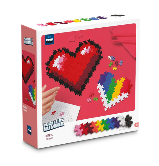 Plus-Plus Puzzle By Number Hearts 250pc Construction