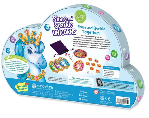 Peaceable Kingdom Share and Sparkle Unicorns Board Game