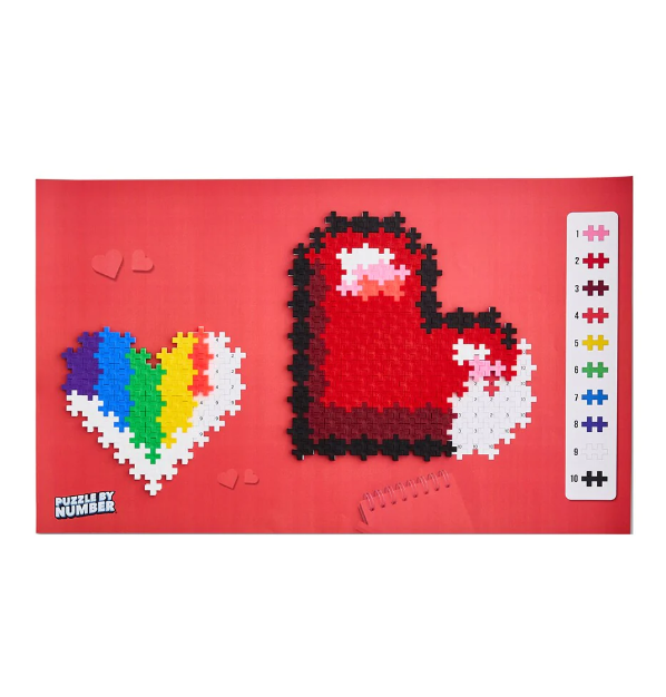 Plus-Plus Puzzle By Number Hearts 250pc Construction