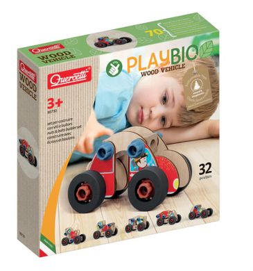 Quercetti Play Bio Wood Vehicle Construction Toy