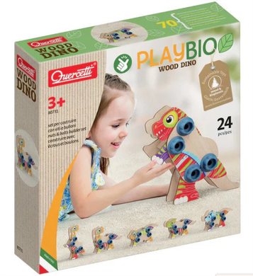 Quercetti Play Bio Wood Dino Construction Toy
