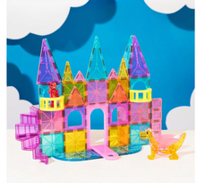 Load image into Gallery viewer, Magna Tiles Castle DLX + MicroMAGS 48pc
