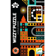 Load image into Gallery viewer, Djeco The Lively City 100pc Kinoptik Wizzy Puzzle
