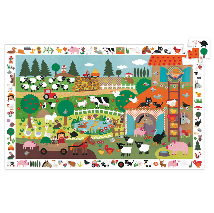 Djeco The Farm 35pc Observation Puzzle