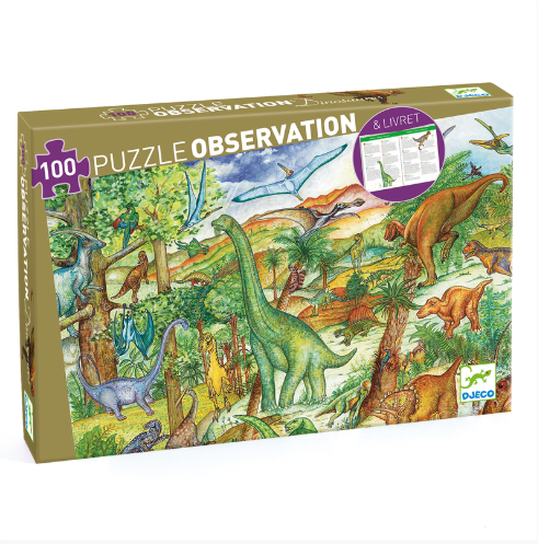 Dinosaurs 100pc Observation Puzzle & Booklet puzzle