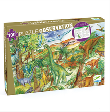 Load image into Gallery viewer, Dinosaurs 100pc Observation Puzzle &amp; Booklet
