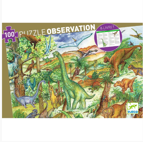 Dinosaurs 100pc Observation Puzzle & Booklet puzzle