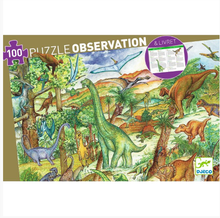 Load image into Gallery viewer, Dinosaurs 100pc Observation Puzzle &amp; Booklet
