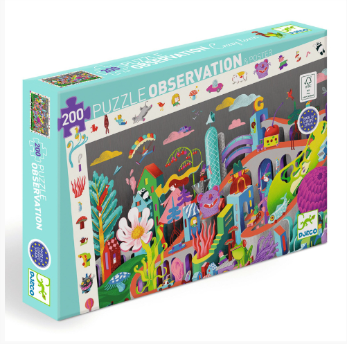 Djeco Crazy Town 200pc Observation Puzzle Puzzle