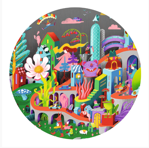 Djeco Crazy Town 200pc Observation Puzzle Puzzle