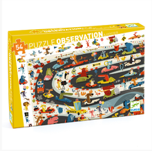 Load image into Gallery viewer, Djeco Car Rally 54pc Observation Puzzle
