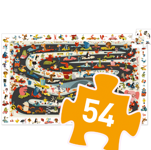 Djeco Car Rally 54pc Observation Puzzle Puzzle