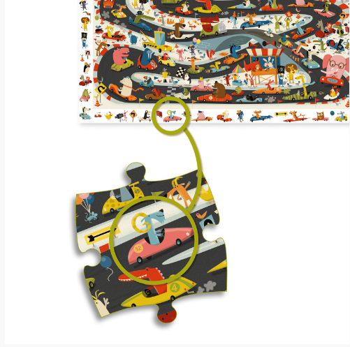 Djeco Car Rally 54pc Observation Puzzle Puzzle