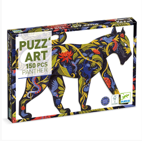 Djeco Panther Shaped 150pc Art Puzzle puzzle