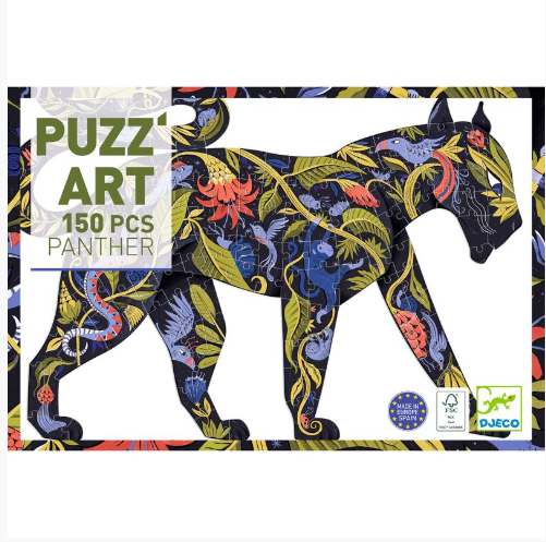 Djeco Panther Shaped 150pc Art Puzzle puzzle