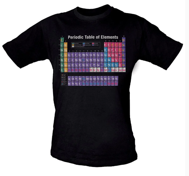 T-Shirt - Periodic Table of Elements Adult Small kids t-shirts