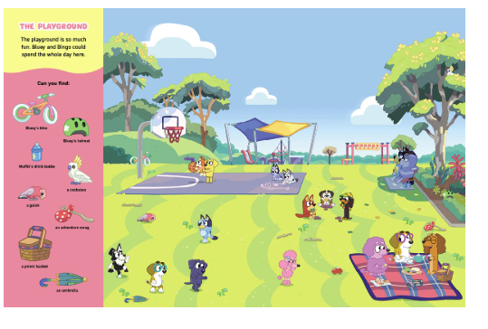 Bluey Where's Bluey? Search & Find Book Children's Book