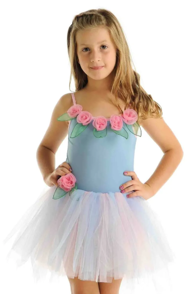 Dress Up Blushing Rose Fairy Pale Blue Medium 4-6yrs Costume